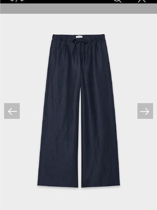 Aritzia Pants - Aritzia Lodge linen Wide Leg Pants in Navy